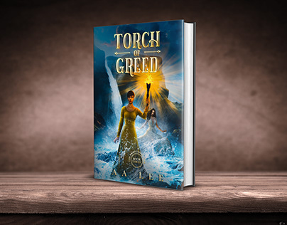Torch of Greed book cover design