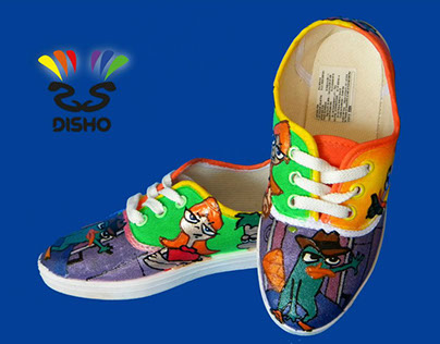Phineas and Ferb - zapatos pintados
