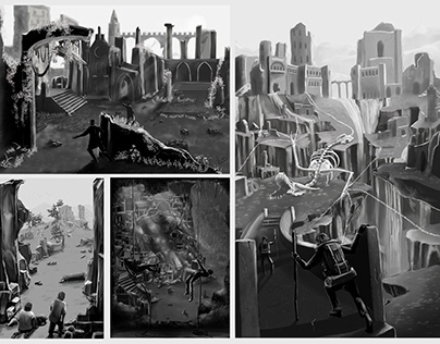 Concept art city ruins