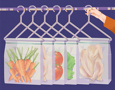 Illustration Poster for Food Waste Campaign