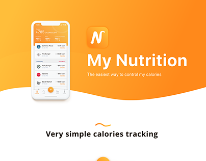 UI/UX mobile app design. Calories tracking app