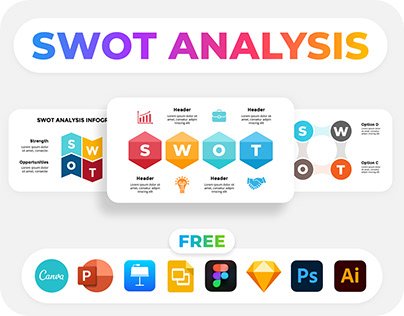Free SWOT Analysis Infographics. Business Pitch Deck.