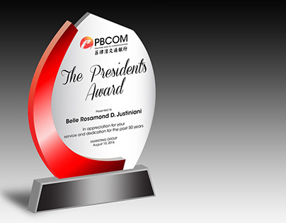 PBCOM President's Award | Trophy Design