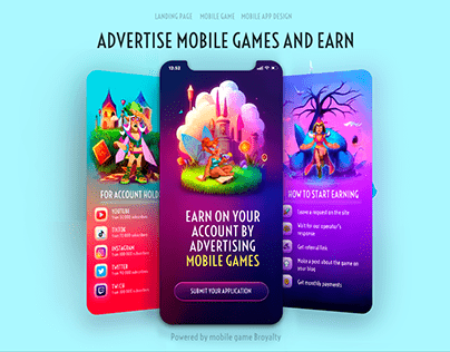 Advertise mobile games and earn