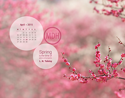 April Calendar - Wallpaper