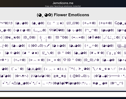 Flower Japanese Emoticons