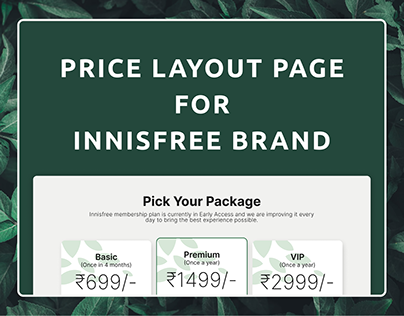 Price Layout Page - Innisfree