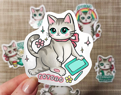 Sticker pack Life of a freelance illustrator