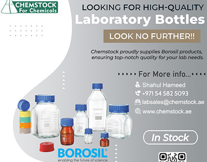 Borosil Laboratory Bottles - Chemstock