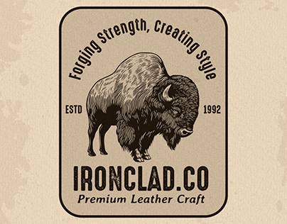 Ironclad Vintage Hand Drawn Logo