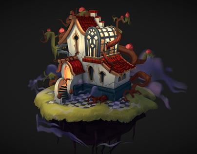 Mad Botanist's House 3D Hand-painted