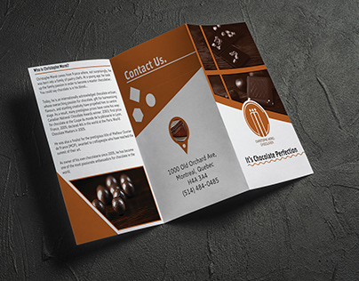 Christophe Morel Chocolatier Tri-fold Brochure/Branding