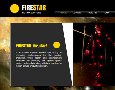 Website Design - Firestar Motion Capture