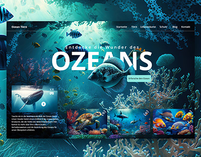 Project thumbnail - Ozean Tiere Header - Hero