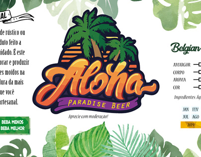 Aloha Paradise Beer - Rótulo