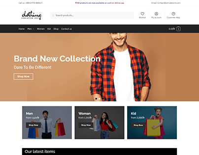 Clothing Brand Website Design in Wordpress