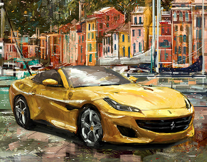 Commercial Illustration for Ferrari 2019