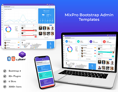 Mix Pro Bootstrap 5 Admin Templates with Admin Panel