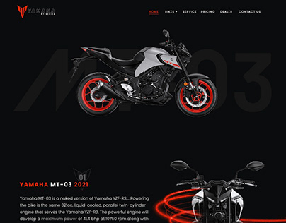 YAMAHA MT-03 Web Site Design