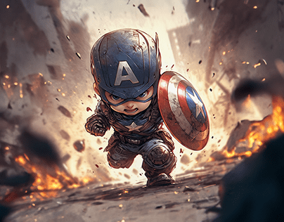 Captain America Wallpaper with Psd + AI