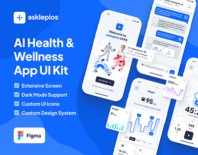 asklepios UI Kit: AI Health & Wellness App