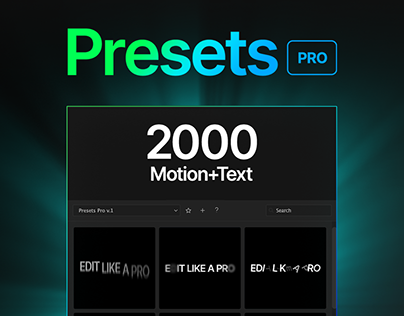 Presets Pro for After Effects