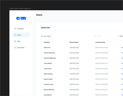 CRM Dashboard User Profile