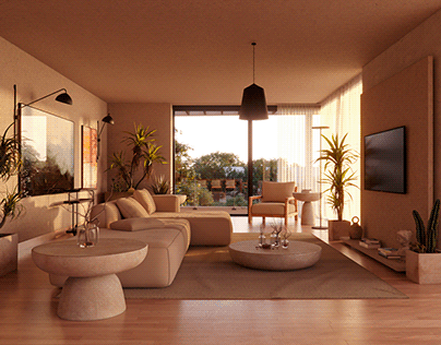 Living room - mediterranean house