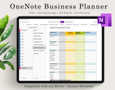 OneNote Business Planner