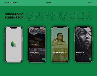 Onboarding screens for Snapseed