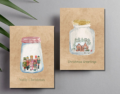 Christmas Snow globes | Printable Christmas Cards