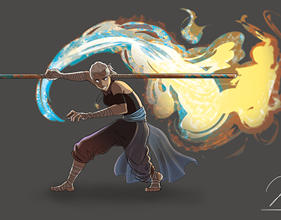 Rinzen Fireforged - Character Illustration