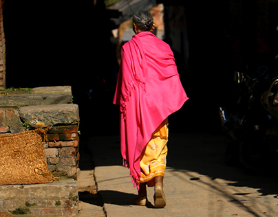 In the streets of Bhaktapur, Nepal