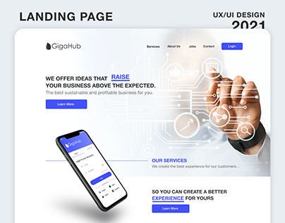 Gigahub - Landing page - UX/UI Design