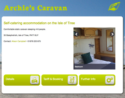 Archie's Caravan • website design