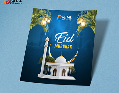 Eid Mubarak PSD Template Free Social Media Post