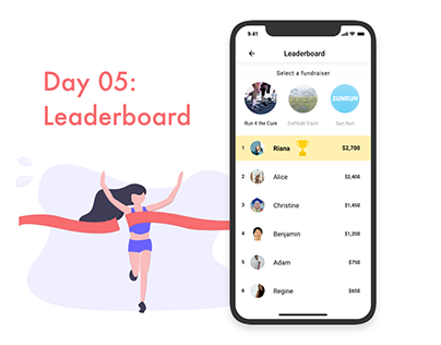 Adobe XD Daily Creative Challenge 05: Leaderboard