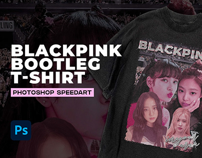 Project thumbnail - BLACKPINK Bootleg Tshirt - Photoshop Speedart