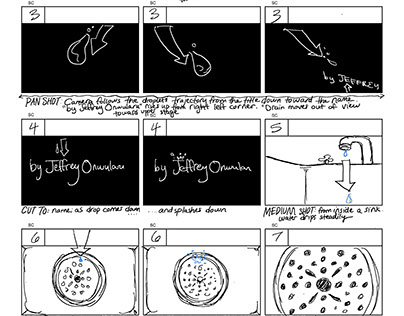 Storyboards for "DRAIN" animation