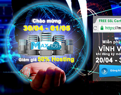 Maxhost giảm giá 50% hosting mừng 30/04 - 01/05