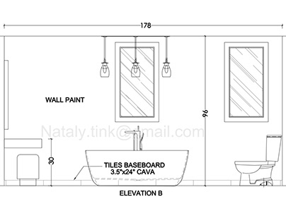 Master bathroom renovation drawings