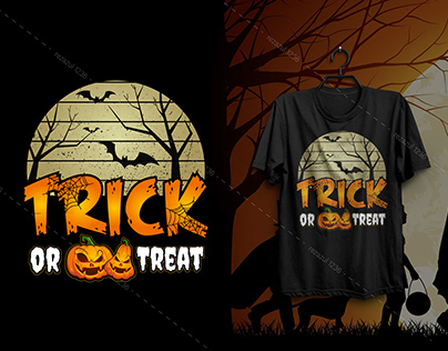 Halloween Trick or Treat T-Shirt Design