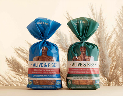 Alive & Rise Organic Bread Packaging Design