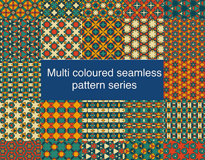 Multicoloured seamless repeating pattern series
