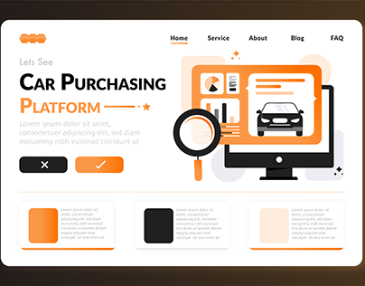 Car Purchasing Platform Website Landing Page Design