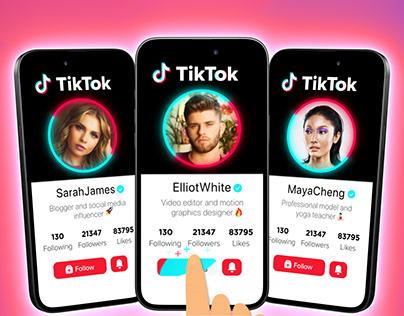 🔥 TikTok 3D Phone Animation - Follow Call to Action