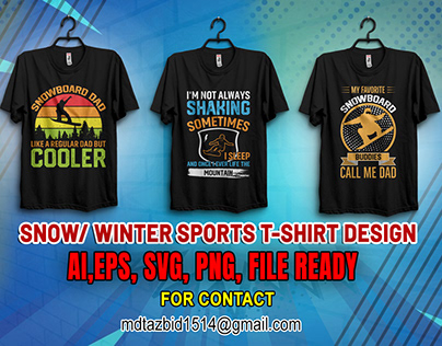 Snow/Winter Sports T-Shirt Design