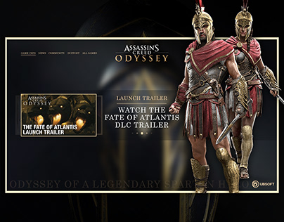 Assassin's Creed Odyssey Website Concept UI Design