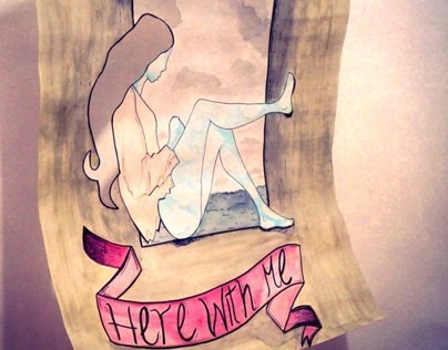 Pintura "Here with me"
