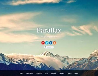 Parallax, WordPress OnePage Scrolling Portfolio Theme